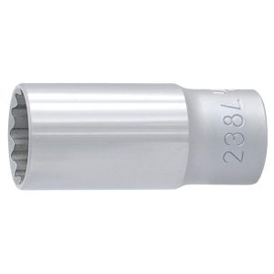 KLJUČ NASADNI 3/8" ART.238/1L12P Kromiran, poliran, dolg, 12 kotni.