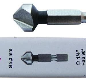 GREZILO STOŽČASTO 90st., BIT - 1/4" HSS, 3-rezni, PVC embalaža.